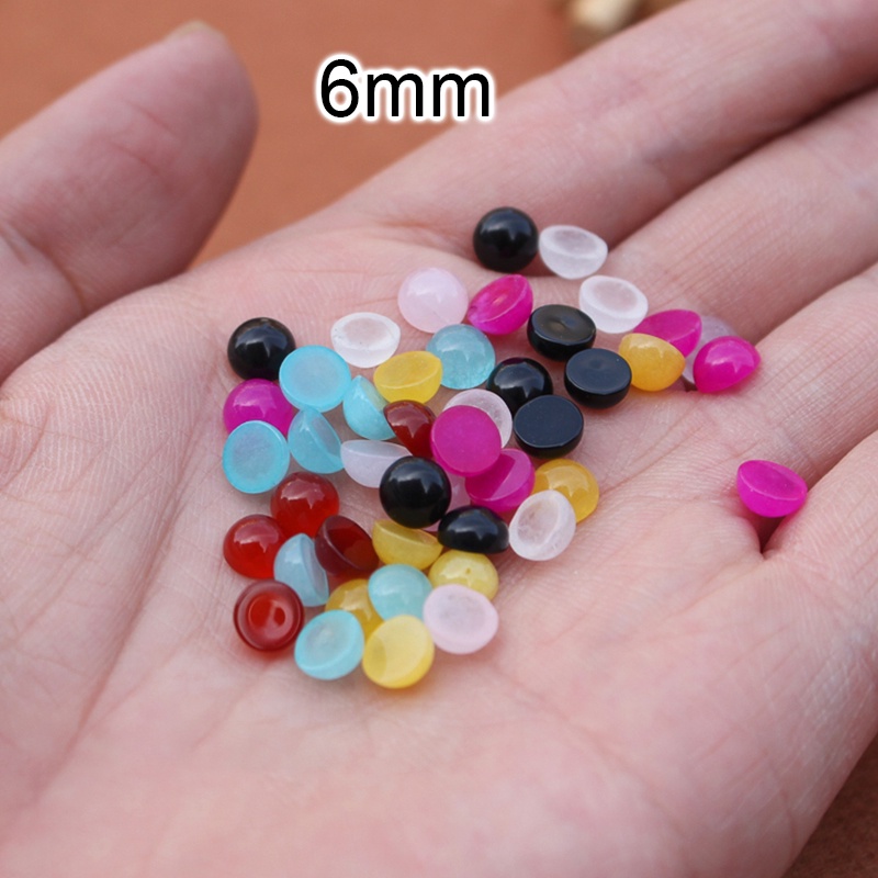 1 hạt đá dán đáy bằng nhiều kích thước nguyên liệu làm trâm làm trang sức cổ trang