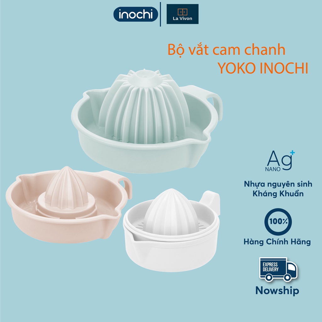 Bộ vắt cam chanh YOKO INOCHI Loại nhỏ có lọc bằng nhựa nguyên sinh kháng khuẩn tiện lợi VCTD.COLOC