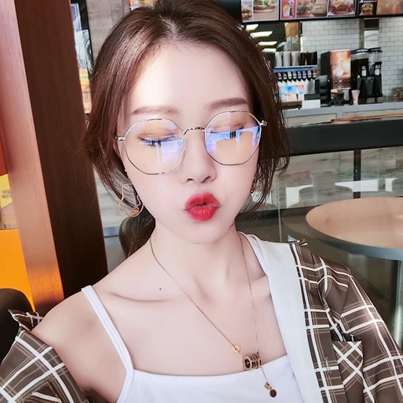 Kính Cận Tròng Lục Giác Phong Cách Hàn Quốc Cho Nữ
