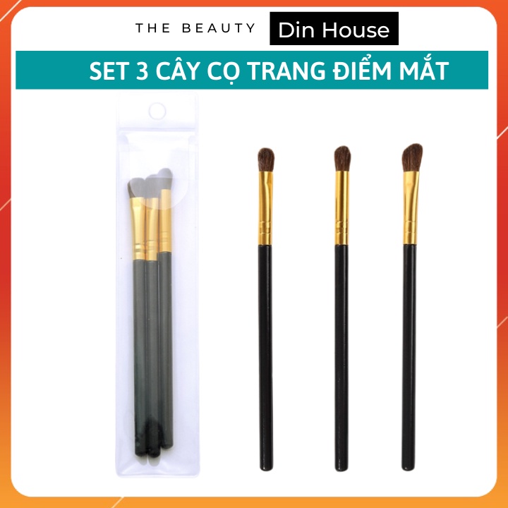 Cọ đánh phấn mắt set 3 cây cọ trang điểm mắt chuyên nghiệp PK404