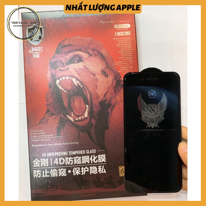 Kính cường lực Iphone ⚡ Chính Hãng ⚡ Miếng dán Iphone KING KONG chống nhìn trộm