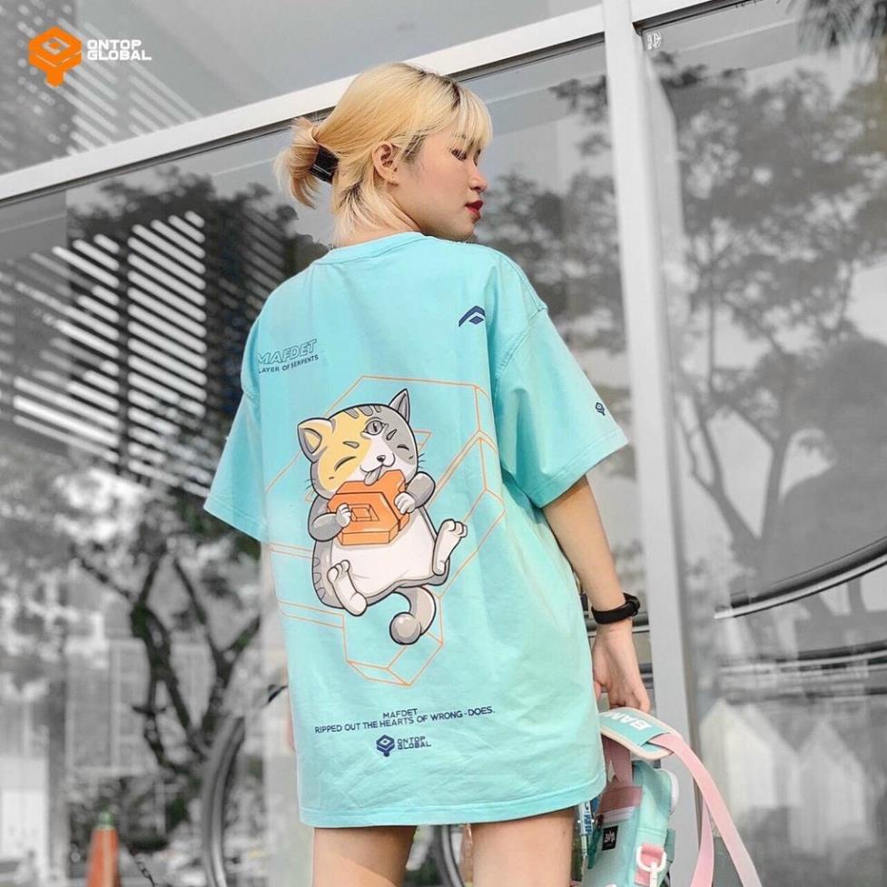 Áo Thun Tay Lỡ Unisex - Áo Thun Nam Nữ Form Rộng MAFDET 2 Màu Siêu Hot - LP.STORE  ྇