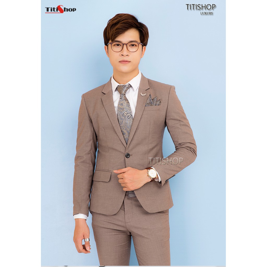 Áo Vest Nam Titishop AVN294 Nâu 2 Nút
