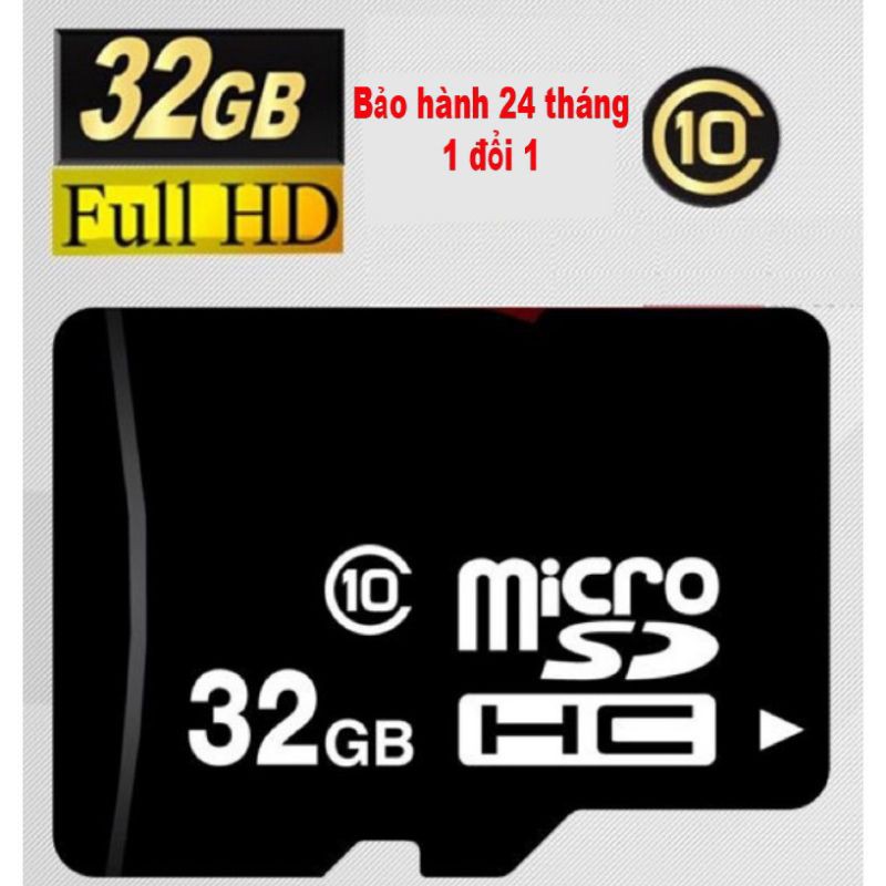 Thẻ nhớ 32GB Class 10 U1 tốc độ cao dùng cho điện thoại, camera IP. Bảo hành 12 tháng 1 đổi 1