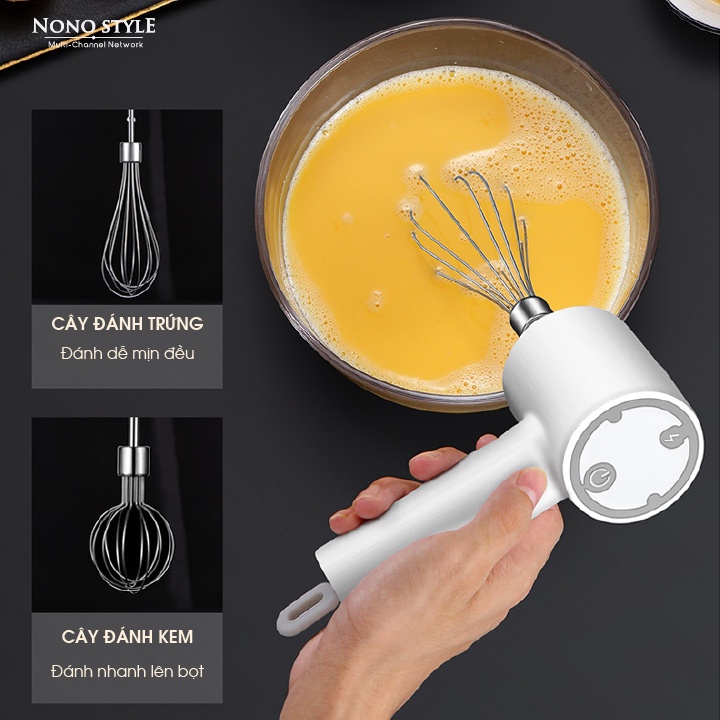 Máy Đánh Trứng Cầm Tay Đa Năng- 2 Trong 1 - Nonostyle - H-D03 20W