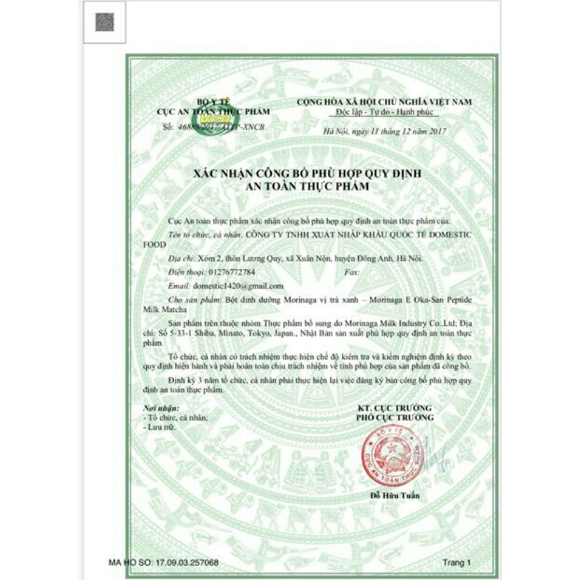 Sữa bầu Morinaga (216g) gồm 18gr x 12 gói Date tháng 4/2024