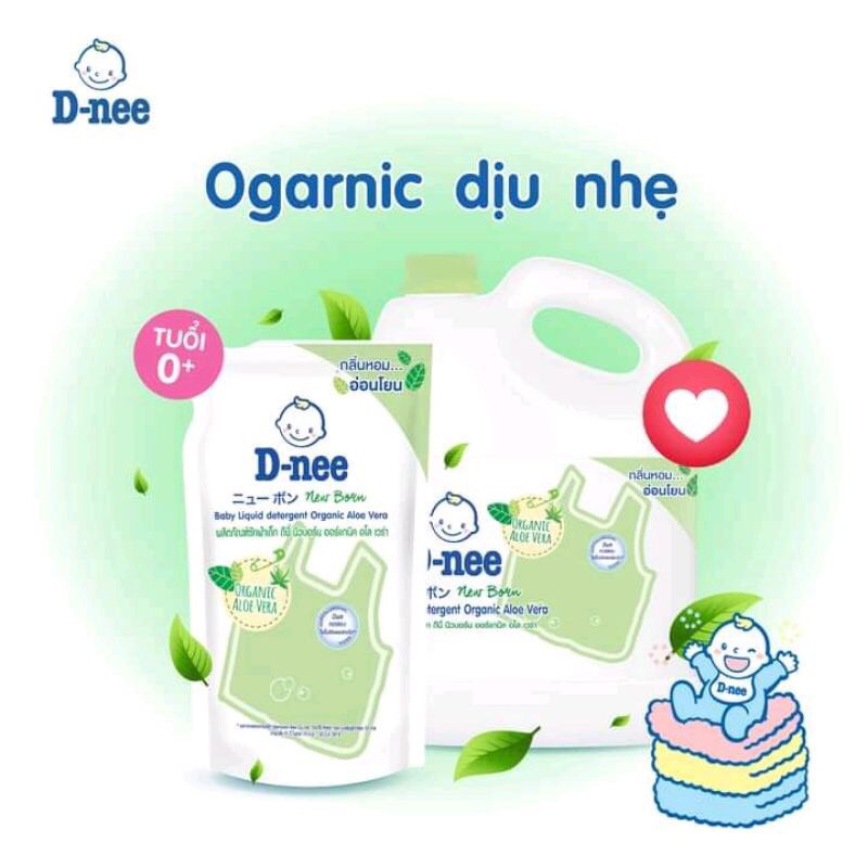 Nước giặt xả DNEE newborn , giặt quần áo sơ sinh an toàn cho em bé túi 550ml - hàng nội địa Thái