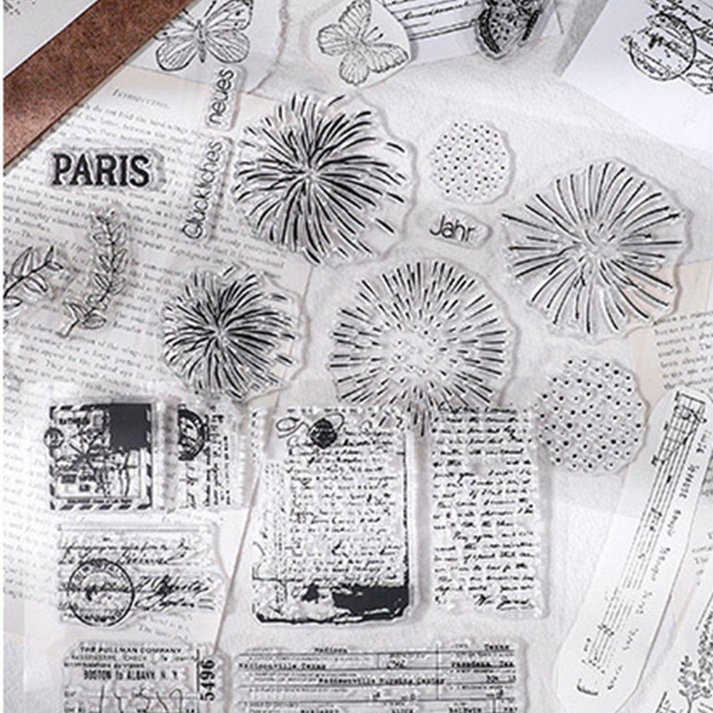 Con Dấu Silicon Mềm Hình Hoa Lá Trang Trí Nhật Ký DIY