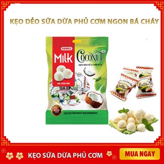 Kẹo dẻo sữa phủ cơm Dừa- bánh kẹo đồ ăn vặt - tết
