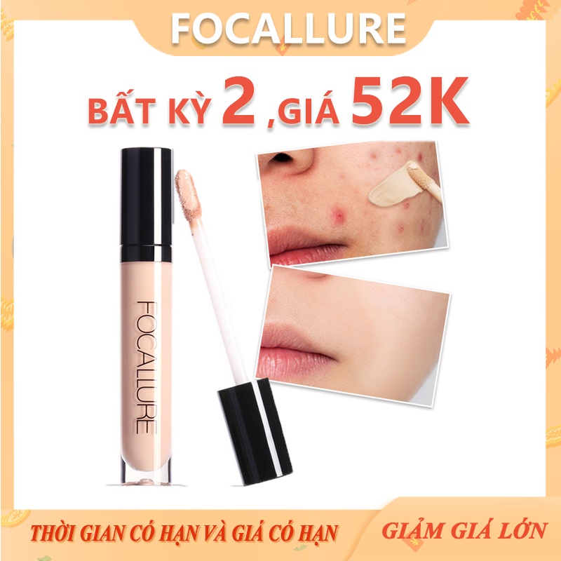 Kem Che Khuyết Điểm Dạng Lỏng Độ Che Phủ Cao FOCALLURE 7 Màu Tùy Chọn
