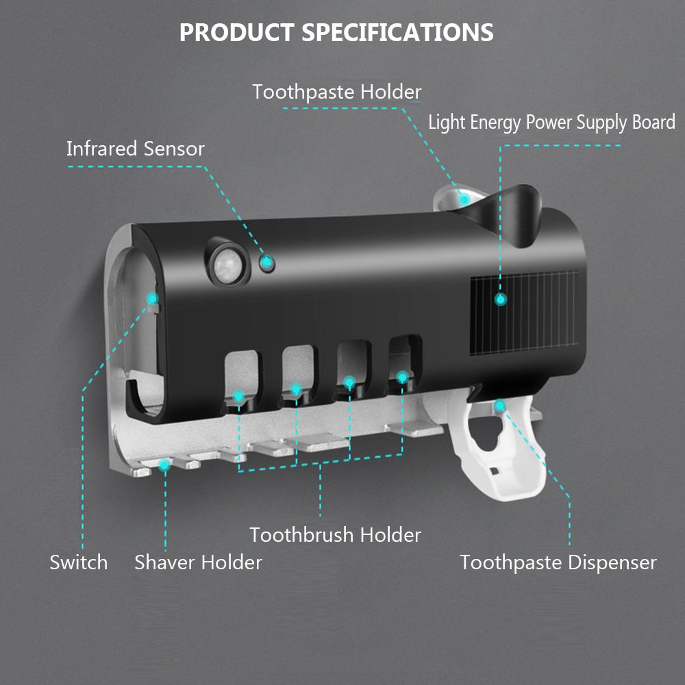 FOREVER Giá Đỡ Bàn Chải Đánh Răng Gắn Tường Bằng Tia UV