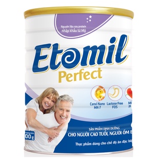 Sữa Cho Người Lớn Tuổi, Người Ốm Bệnh ETOMIL Perfect 900g - Dinh dưỡng vàng cho người cao tuổi, hương vị dễ uống