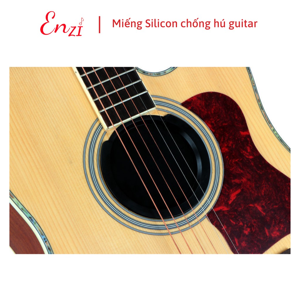 Miếng chống hú đàn guitar khi chơi dùng EQ chất liệu silicon đen Enzi