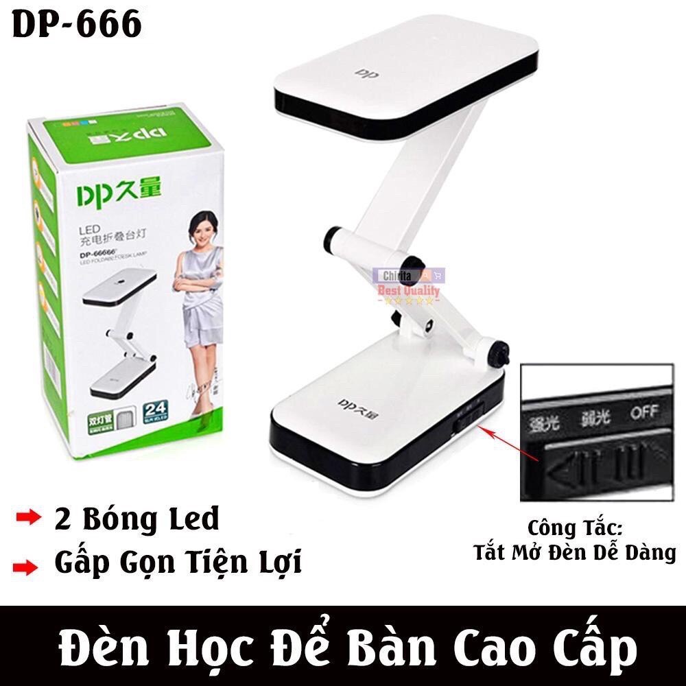 Đèn led để bàn gấp gọn 24 bóng siêu sáng DP 666 nhỏ gọn, tiện lợI