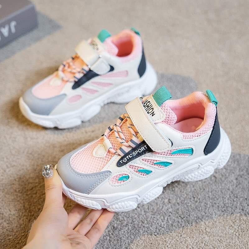 Giày thể thao phối lưới thoáng khí cho bé trai bé gái 5-10 tuổi G006