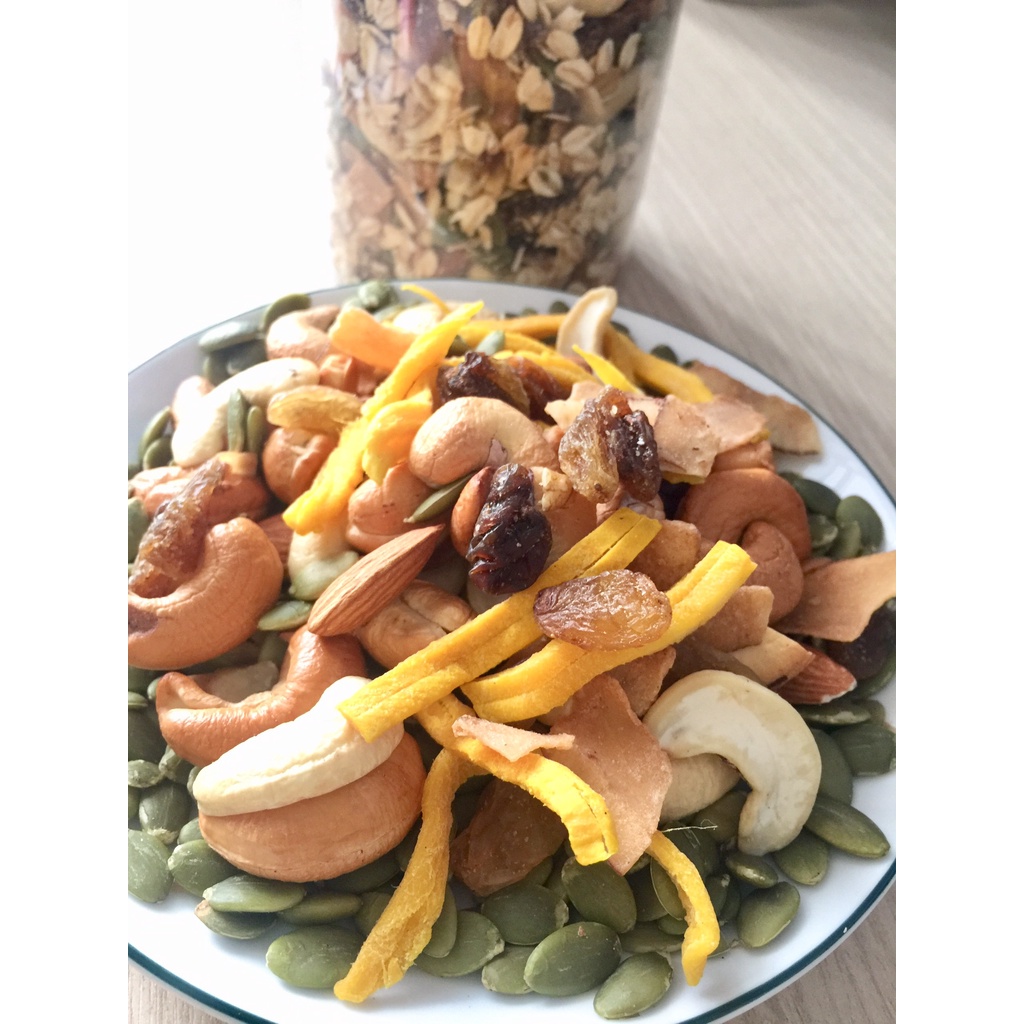 GRANOLA  CAO CẤP SIÊU HẠT - NGŨ CỐC GRANOLA SIÊU HẠT KHÔNG YẾN MẠCH 500G