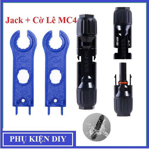 Jack MC4 Cáp nối cho năng lượng mặt trời, Cút MC4 1000V, 1500V Chống nước IP67, Cờ Lê MC4