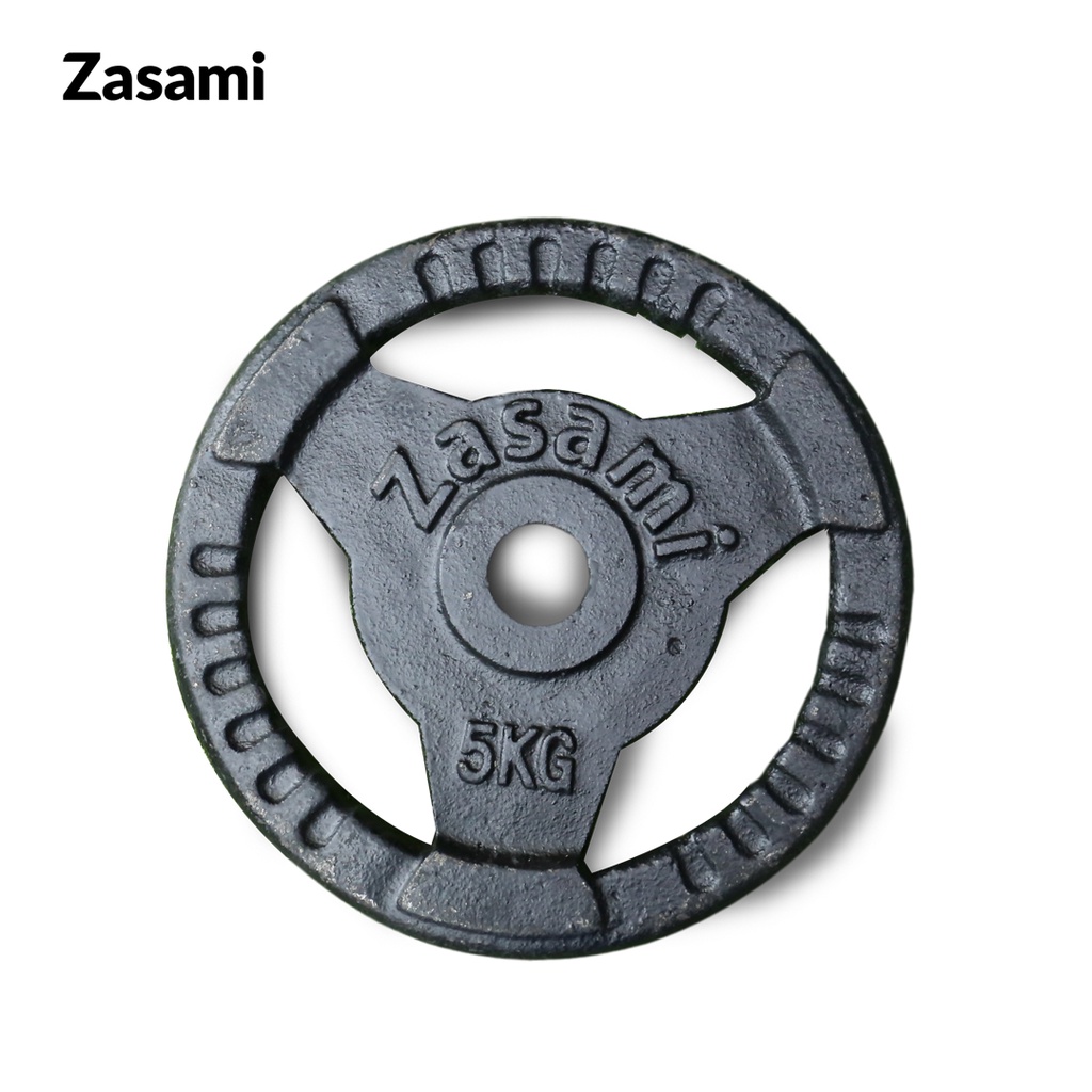 Đĩa Tạ Gang ZASAMI Loại 5kg Lỗ Tạ Phi 27mm