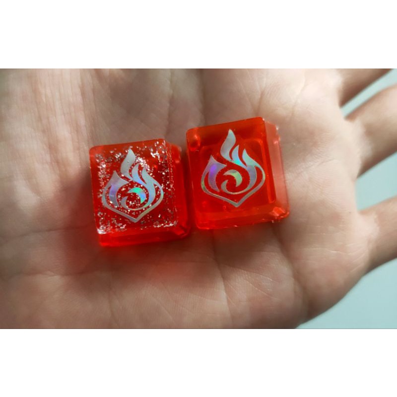 Keycap nguyên tố Genshin Impact hiệu ứng Hologram