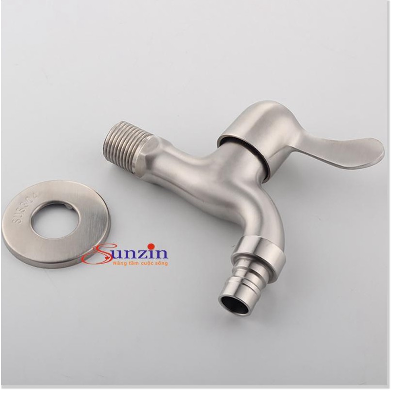 Vòi hồ thông minh Sunzin, chất liệu inox 304, có đầu lắp máy giặt - Tặng thêm 01 cuộn băng tan