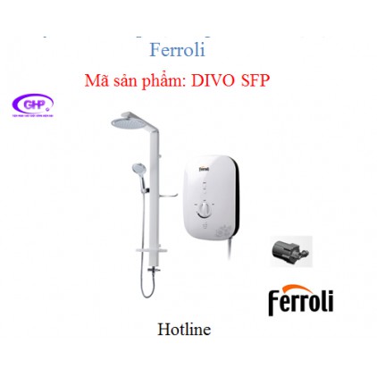 MÁY NƯỚC NÓNG FERROLI DIVO SFP, SIÊU MỎNG, BƠM TĂNG ÁP