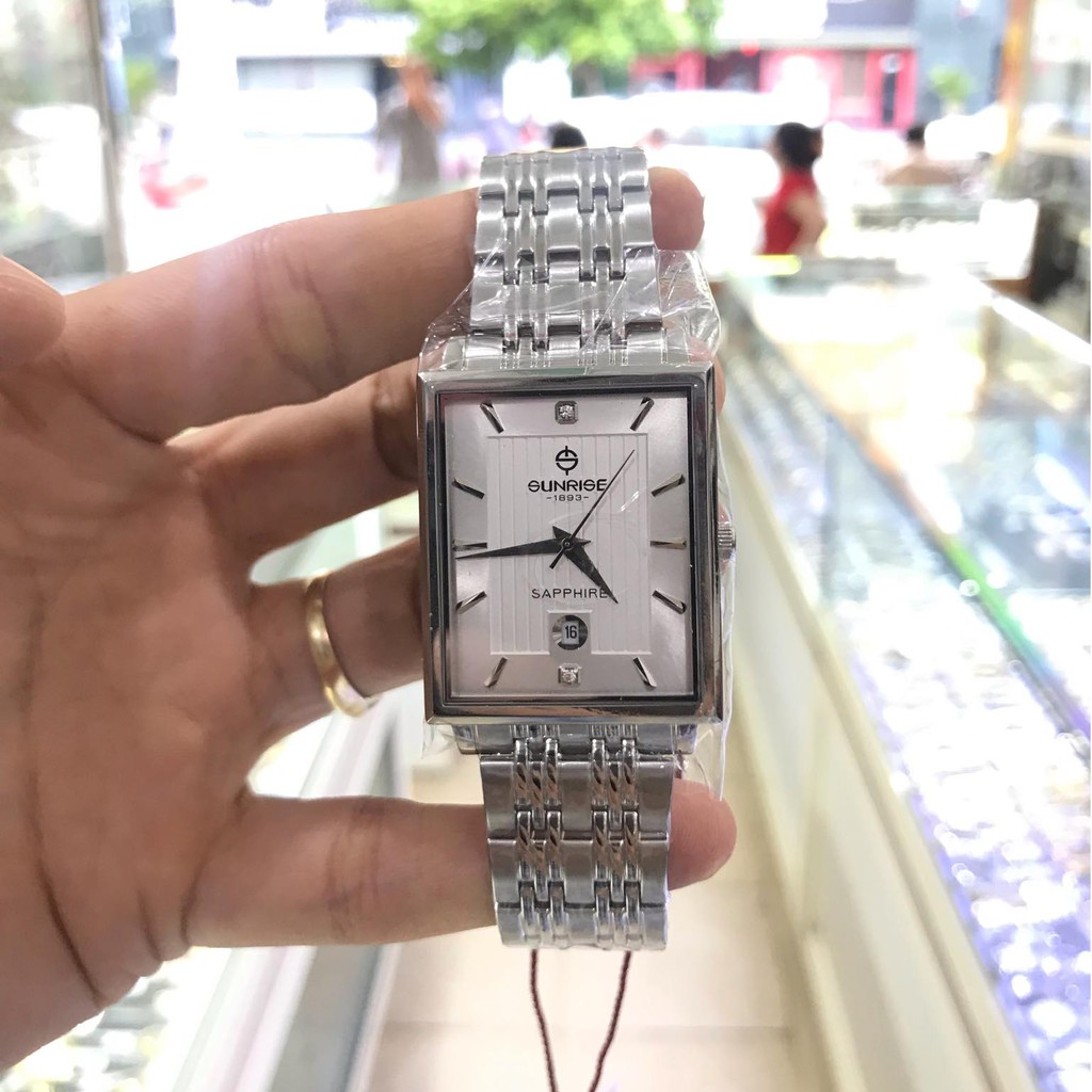 Đồng hồ nam SUNRISE 1190SA full hộp, kính sapphire chống xước chống nước tốt | BigBuy360 - bigbuy360.vn