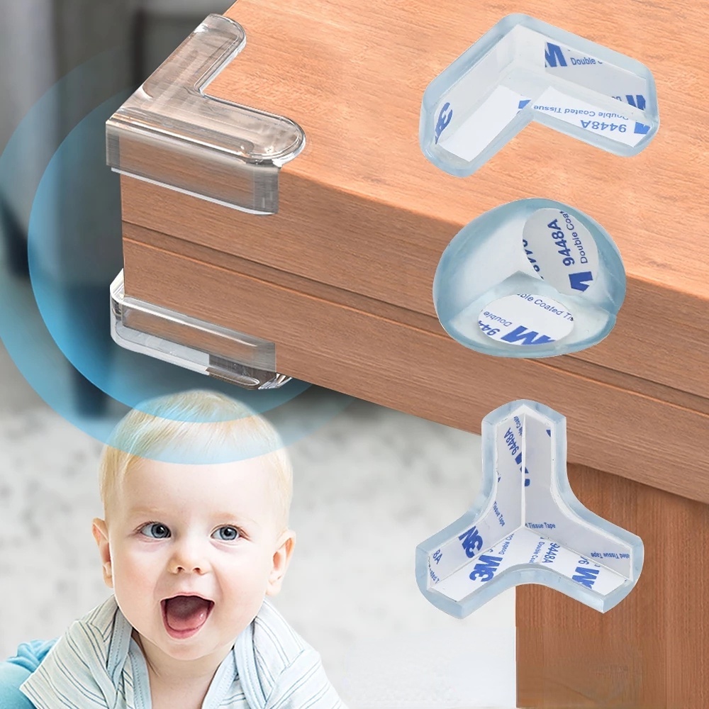 1 Miếng Bọc Cạnh Bàn Bằng Silicon Mềm Trong Suốt Chống Va Chạm Bảo Vệ An Toàn Cho Bé