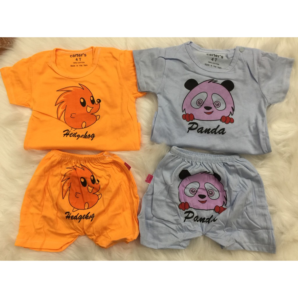 Bộ cộc tay MS Mombaby dễ thương cho bé trai, bé gái, bộ cộc tay cài vai cho bé