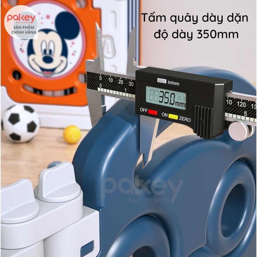 Quây cũi nhựa gấp gọn Pakey MICKEY TẶNG KÈM 50 bóng + 1 thảm dày dặn SALE GIÁ SỐC