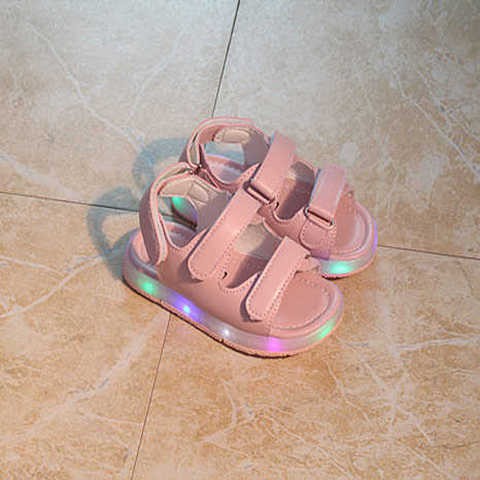 Giày Sandal Đế Mềm Có Đèn Led Thời Trang Đi Biển Dành Cho Trẻ 2018