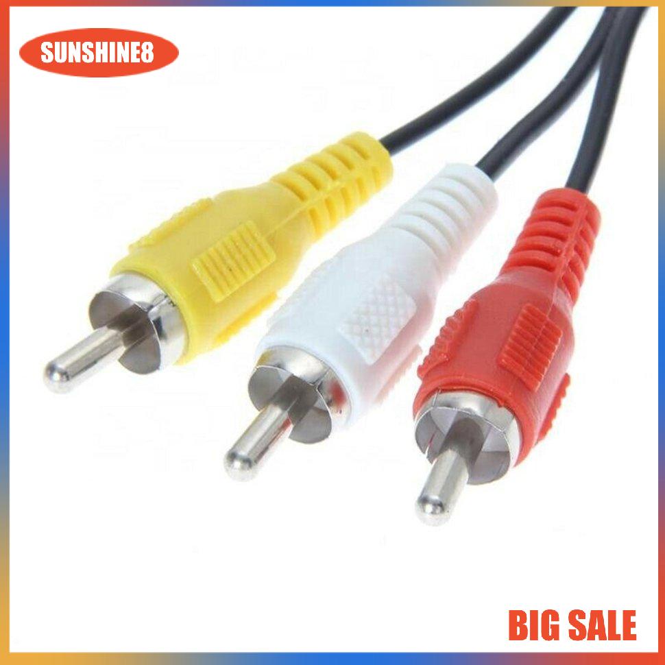 【SUN】N64 SNES 6FT RCA AV TV Audio Video Stereo Cable Cord Suitable Accessories