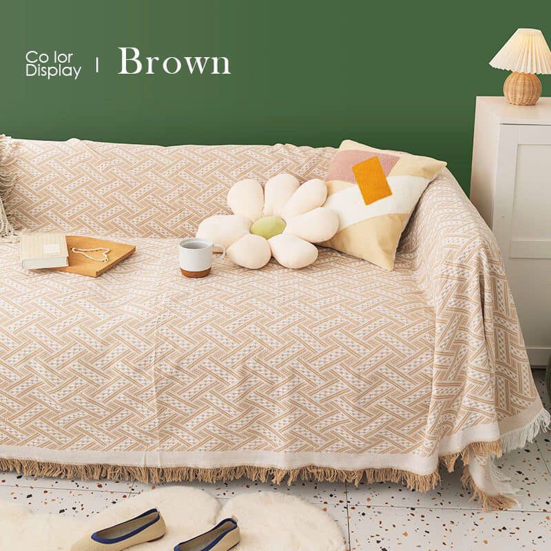 [Mẫu Mới] Khăn Phủ Sofa, Thảm Trang Trí, Chất Liệu Cotton Dệt Cao Cấp