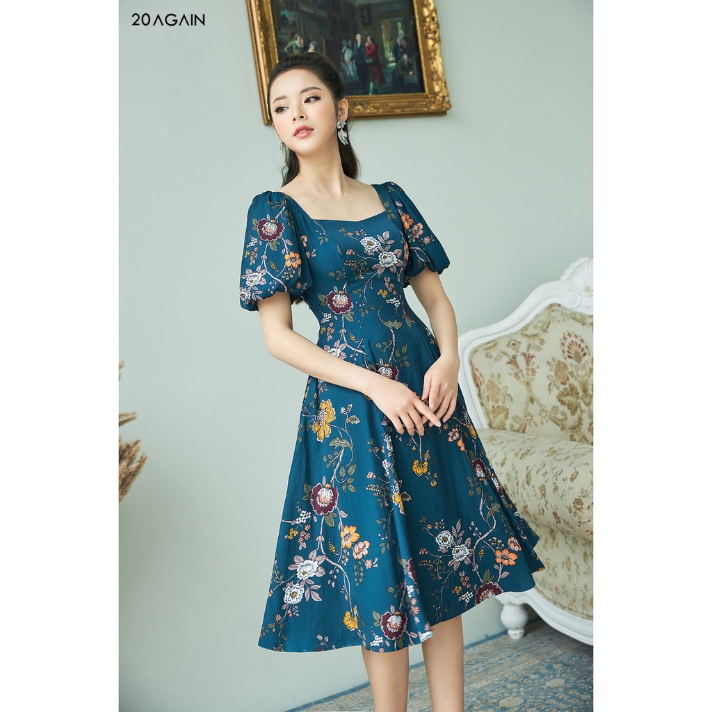 Đầm xòe cổ vuông tay xòe 20AGAIN DEA1319 | BigBuy360 - bigbuy360.vn