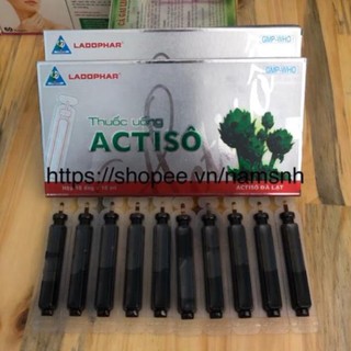 Ống uống Actiso Ladophar mát gan thông mật lợi tiểu hộp 20 ống