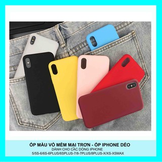 Ốp Lưng Màu Vỏ Mềm Mại Dẻo iphone( 7 Mẫu) 5s/6s/6/7/8/7plus/8plus/x/xs/xsmax  C1-1