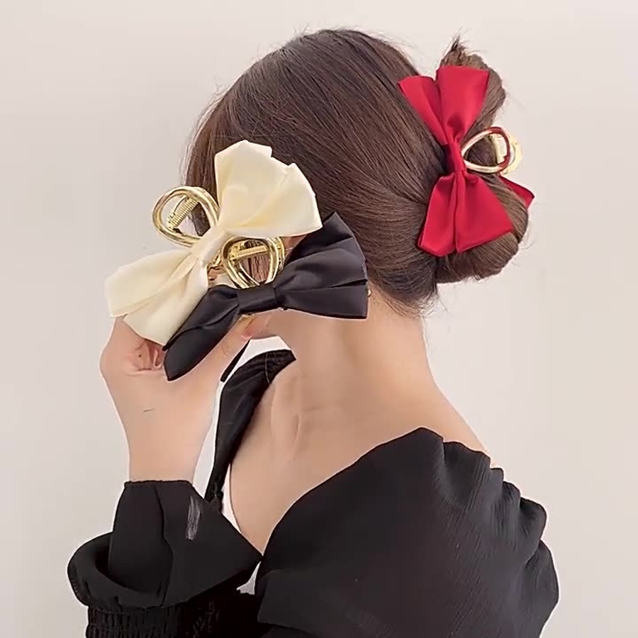 Kẹp Tóc Nơ Kim Loại 11.5cm Thời Trang Hàn Quốc Mới Cho Nữ