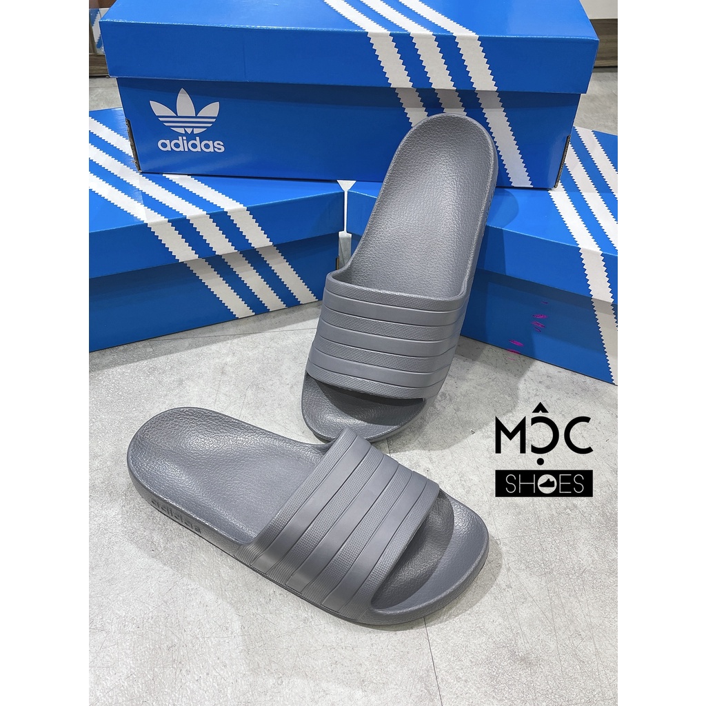 *HÀNG CHÍNH HÃNG* DÉP ADIDAS AQUA SLIDE XÁM GREY FULL HOT HIT