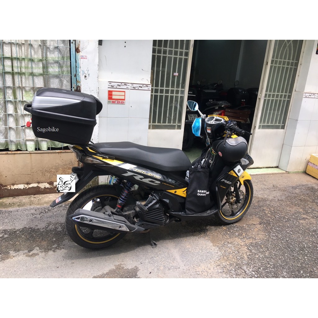 Thùng sau xe Nouvo 5 - Thùng Givi B32N có gắn tựa lưng BB42N và baga givi lắp cho xe Nouvo 5