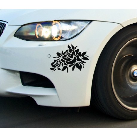 Decal dán phản quang hình hoa cho xe hơi