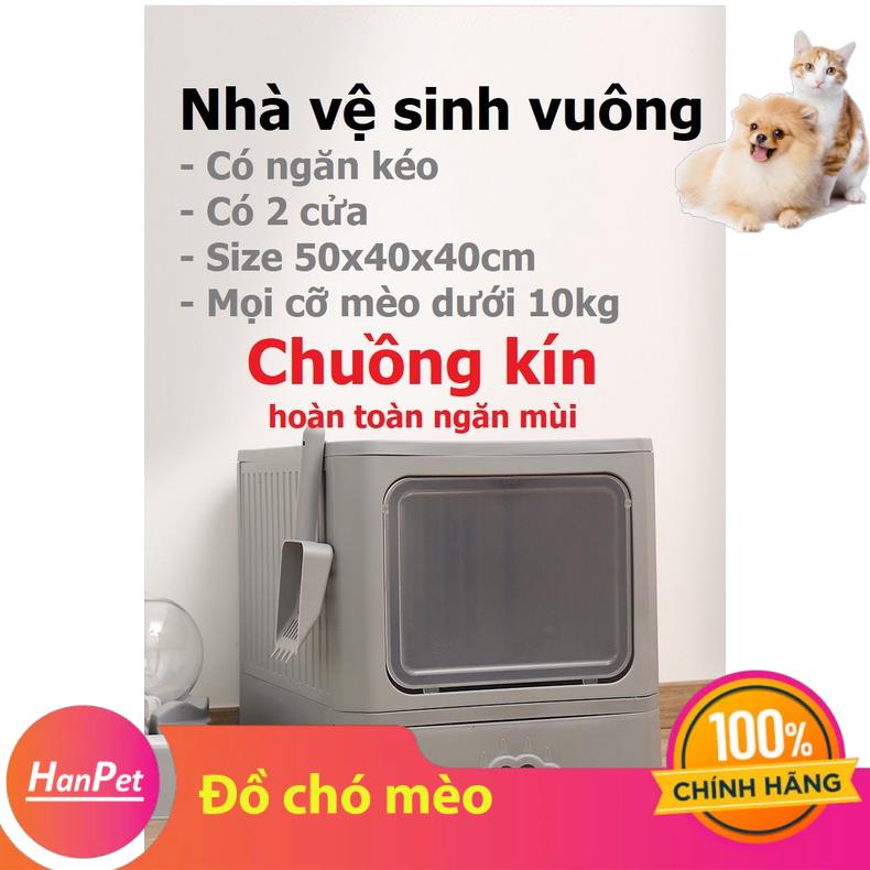 HN- (5 loại) Nhà vệ sinh cho mèo Tặng kèm xẻng xúc cát mèo