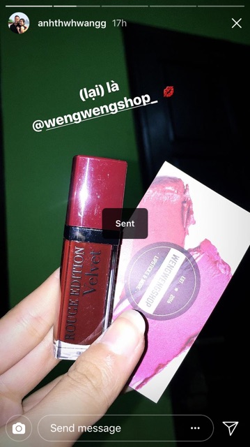 [AUTH] (Đủ Bill) Son Bourjois Rouge Velvet màu 33 Brun'croyable