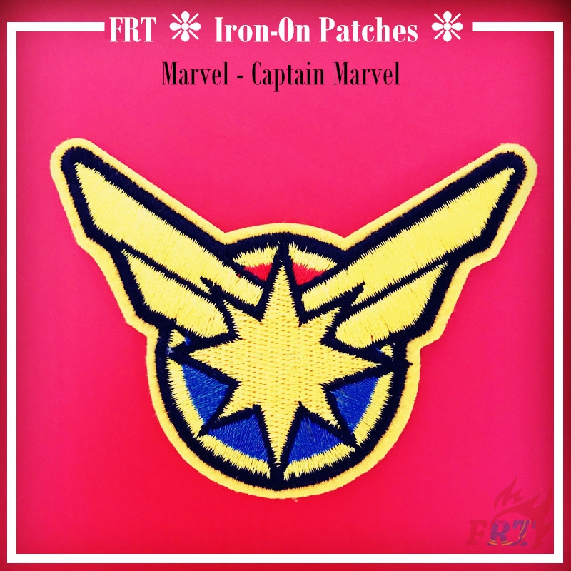 ☸ Marvel - Captain Marvel Patch ☸ 1Pc Diy Sew on Iron on Patch（Marvel - Series 09）