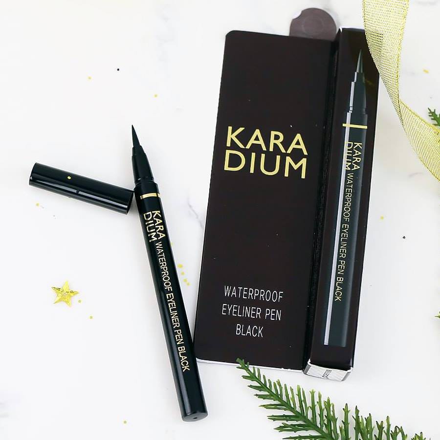 Kẻ mắt nước Karadium Waterproof Brush Liner Black lâu trôi, nét mảnh dễ kẻ - HONGS BEAUTY