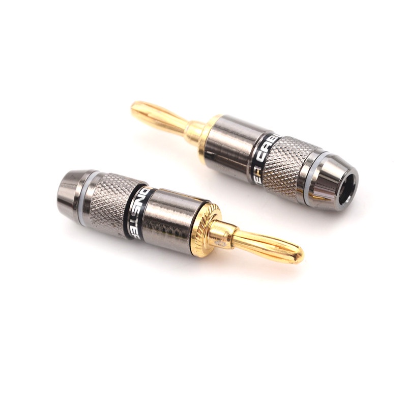 ECVN 4pcs Gold Plated BFA 4mm Banana Plug Male Speaker Connector Adapter | BigBuy360 - bigbuy360.vn