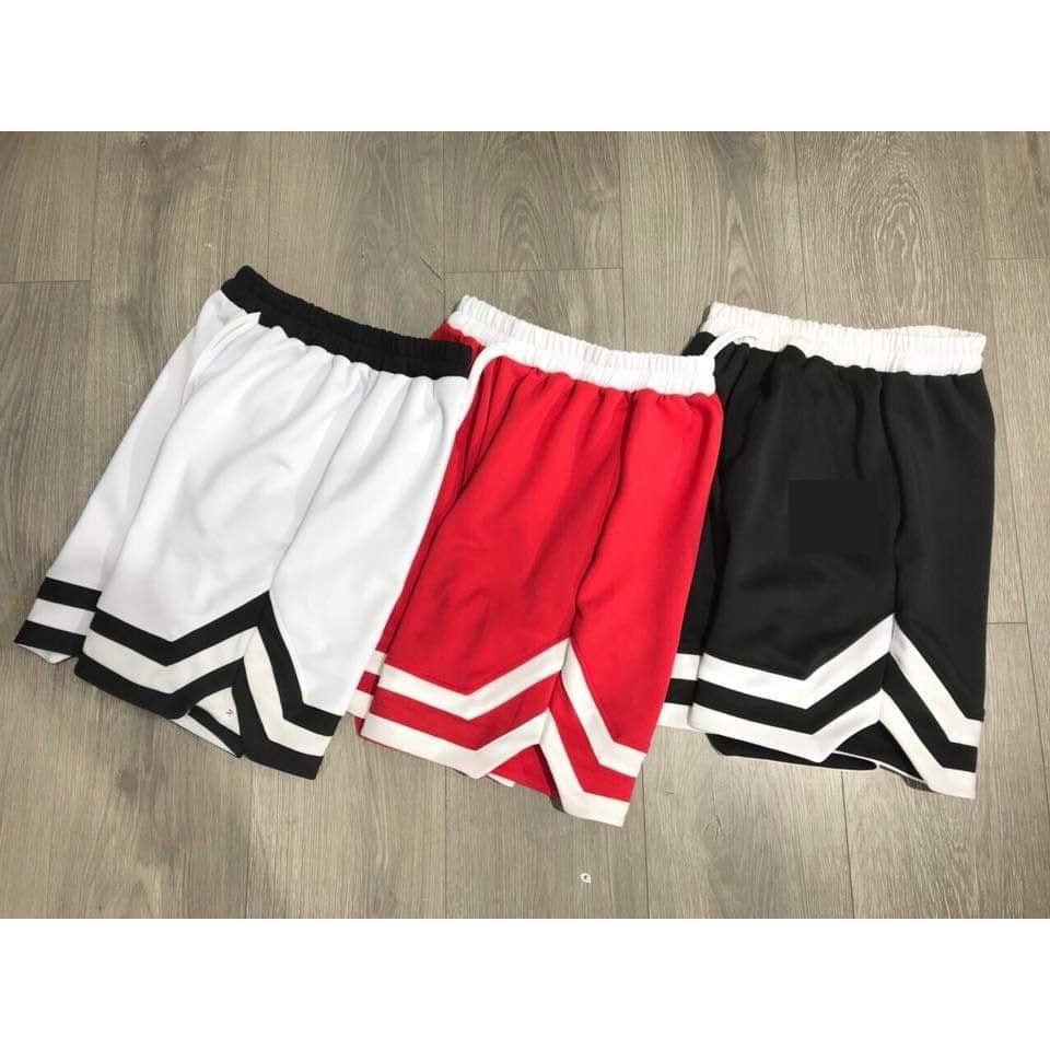 Quần Short Bóng Rổ Full 4 Màu Form Rộng Chuẩn Streetwear - Short V short double V Unisex 