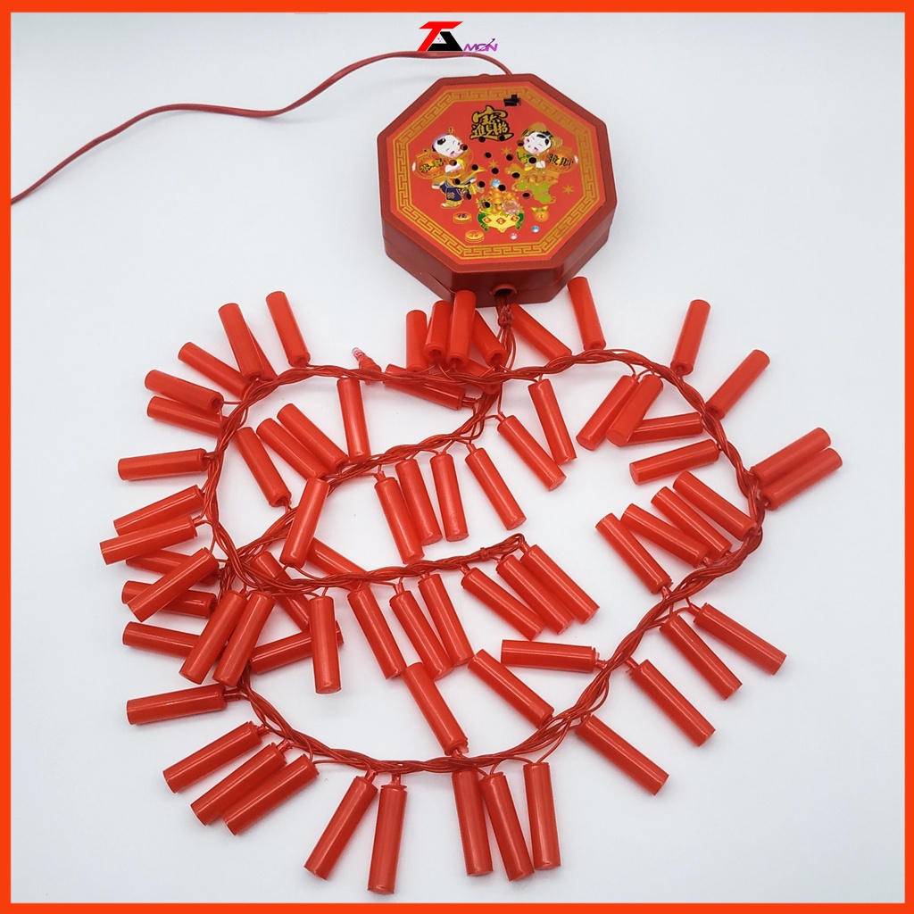 Pháo tép điện tử có đèn led nhấp nháy,âm thanh nổ, pháo trang trí tết, trang trí trước cửa nhà