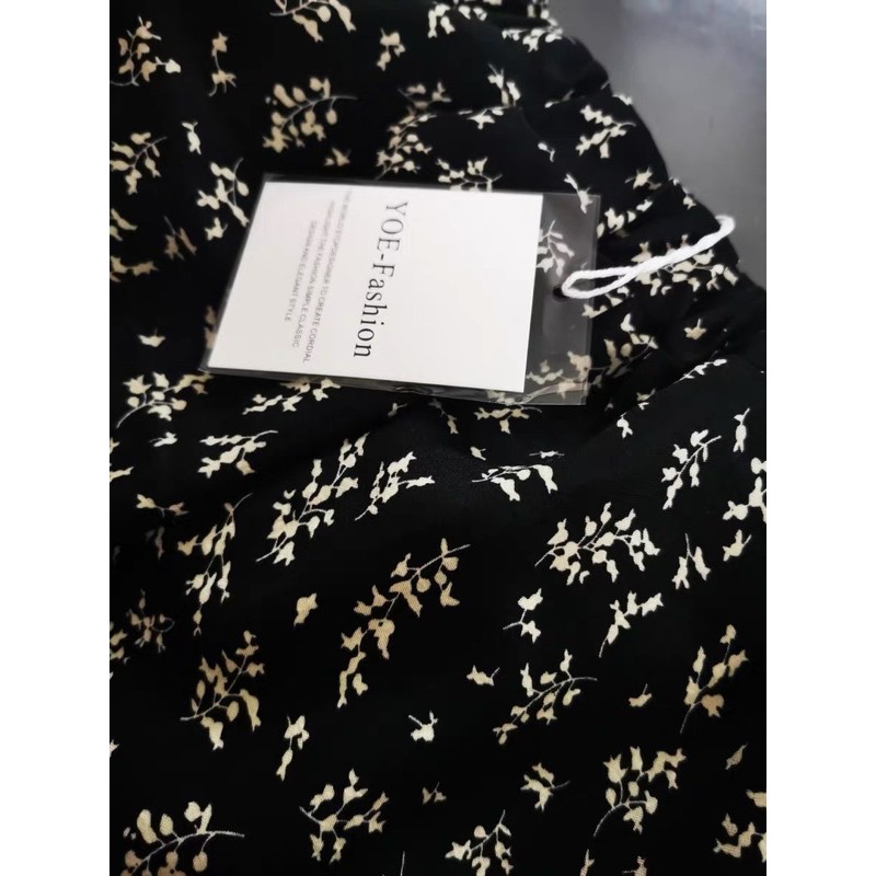 [ảnh thật/video] Chân váy vintage hoạ tiết hoa nhí dài dáng xoè hàng quảng châu cao cấp | BigBuy360 - bigbuy360.vn