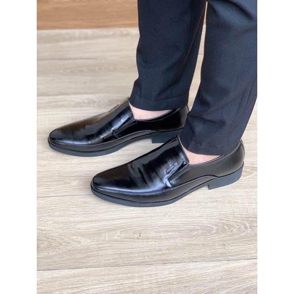 Giày Lười Nam Da Bò - Giầy Tây Công Sở Vá Da Sần Nhập Khẩu - ĐẾ KHÂU CỰC BỀN  Giày da nam thời trang  ✅ Mã T-192