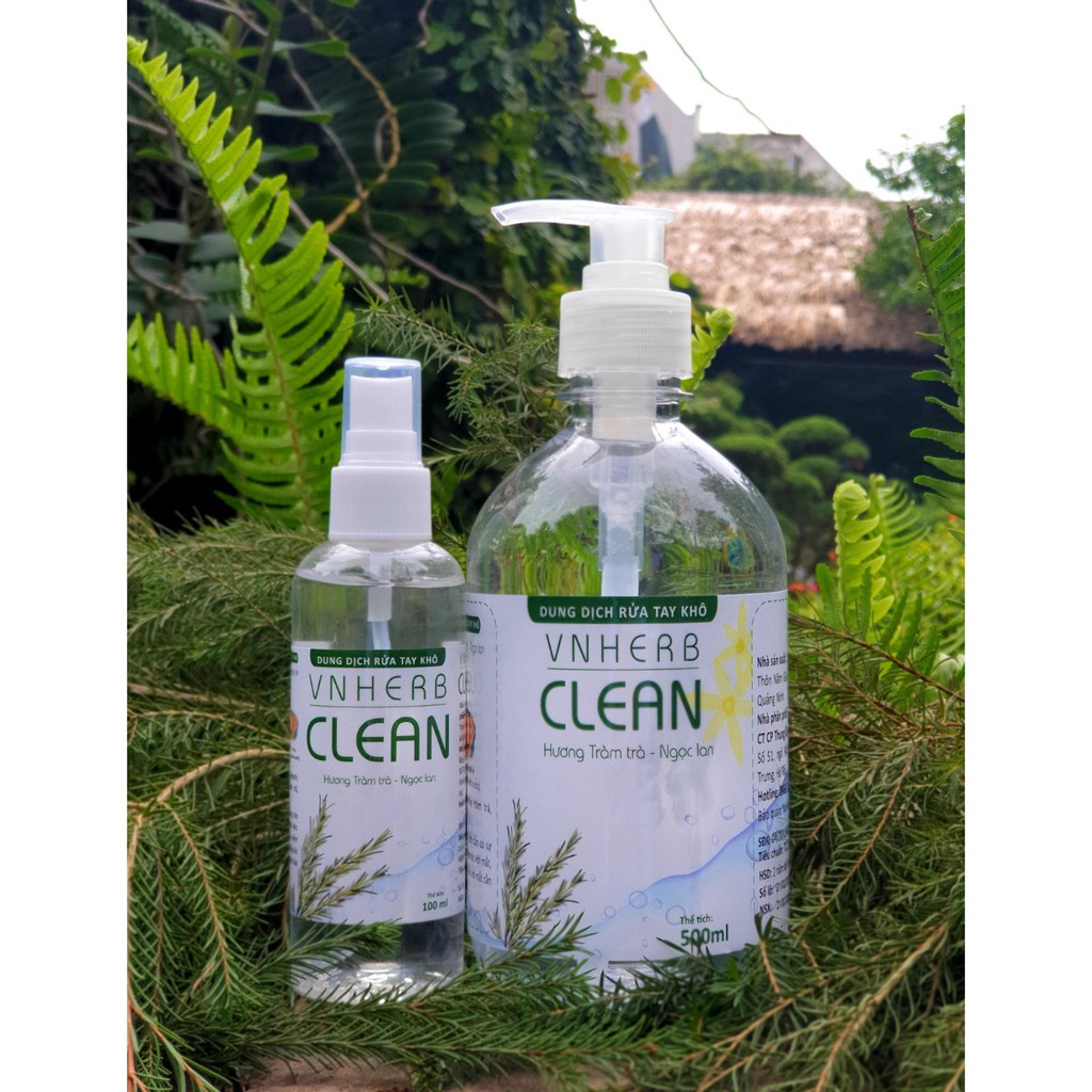 Nước rửa tay khô VNHerb clean 100ml xịt | BigBuy360 - bigbuy360.vn