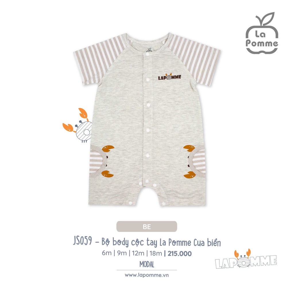 Body cộc tay La Pomme chất cotton mềm mịn thoáng mát (JS059)